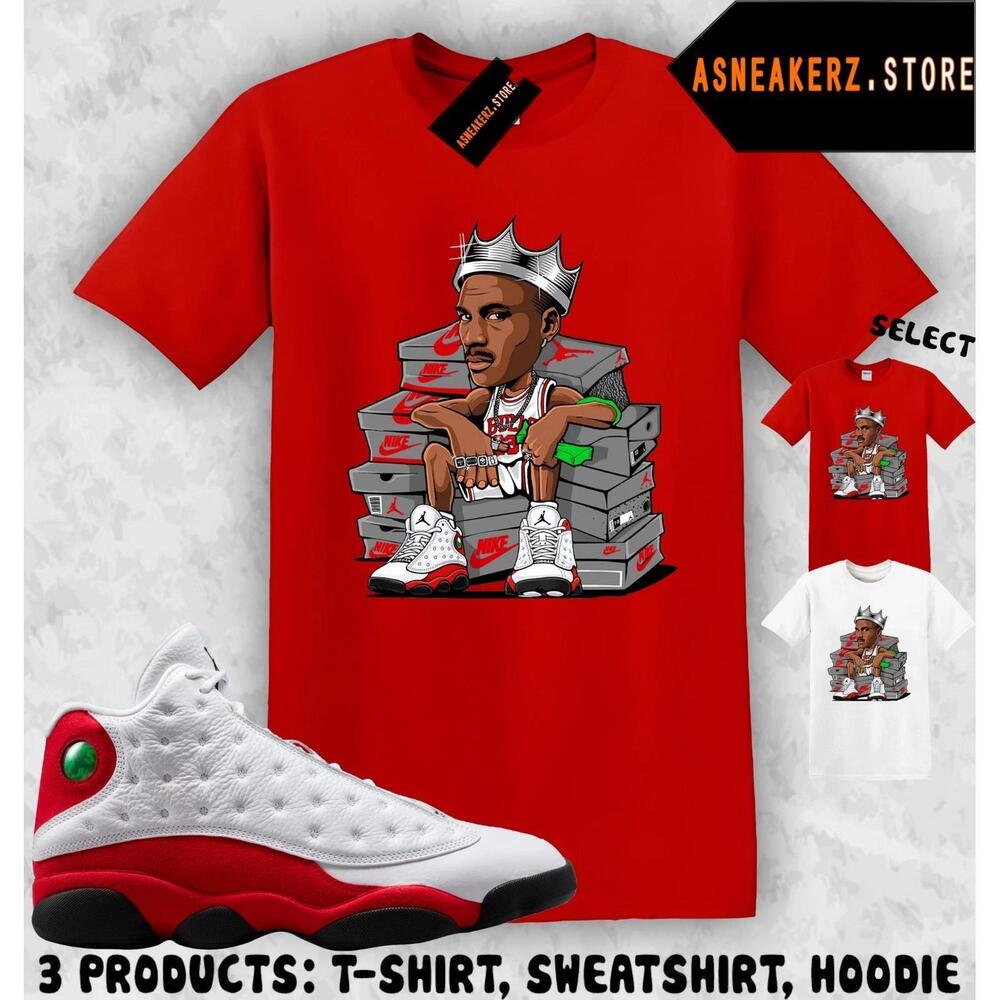 Tee Shirt Matching Aj 13 Chicago 2026 Match Mj King T-Shirt